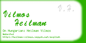 vilmos heilman business card